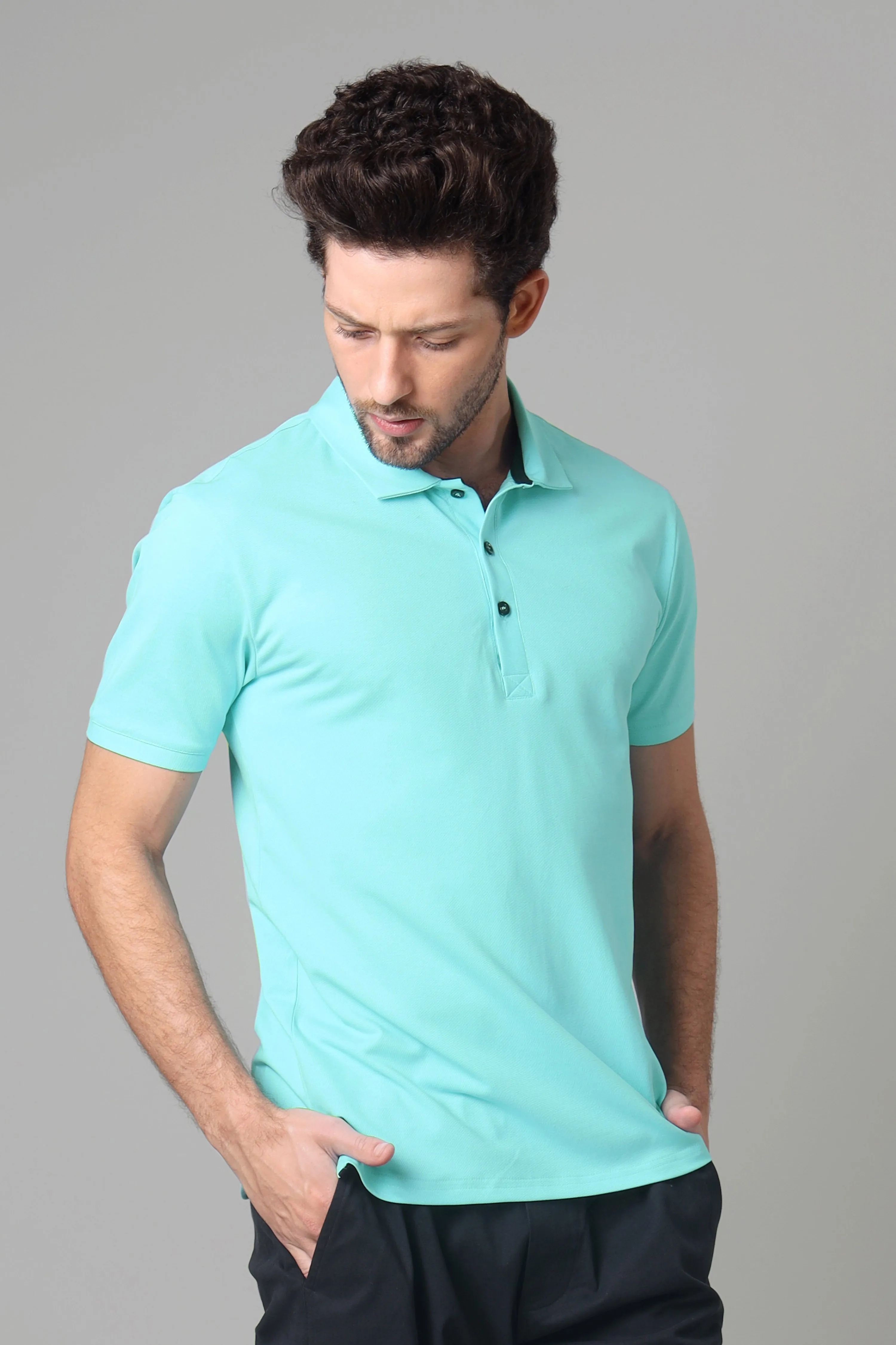 Exclusive Arctic Blue Polo T-Shirt For Men