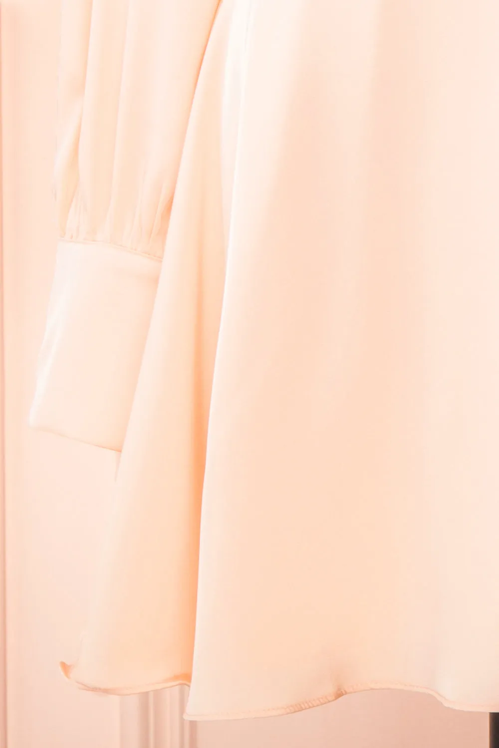 Felestine Pink | Short Satin Wrap Dress