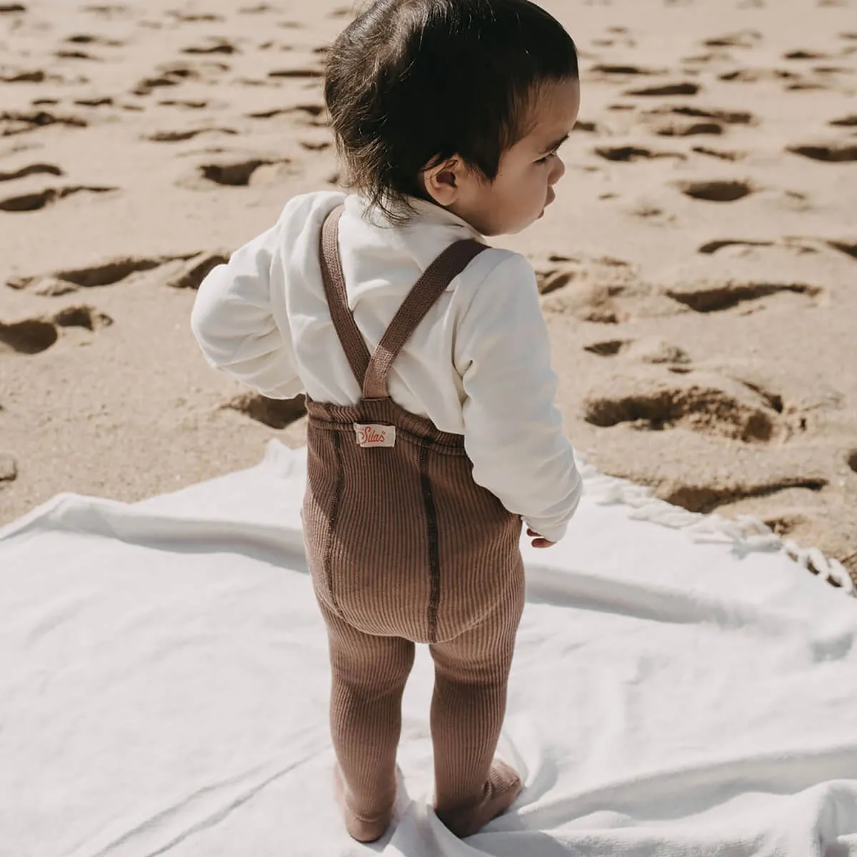 Footed Tights With Braces in Granola by Silly Silas