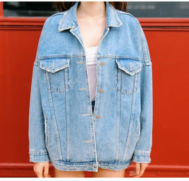 Gizmosy 2021 Winter Loose Denim Jacket Women Oversized Fur Collar Plus Velvet Padded Jacket Vintage Cotton Thick Warm Jean Coat