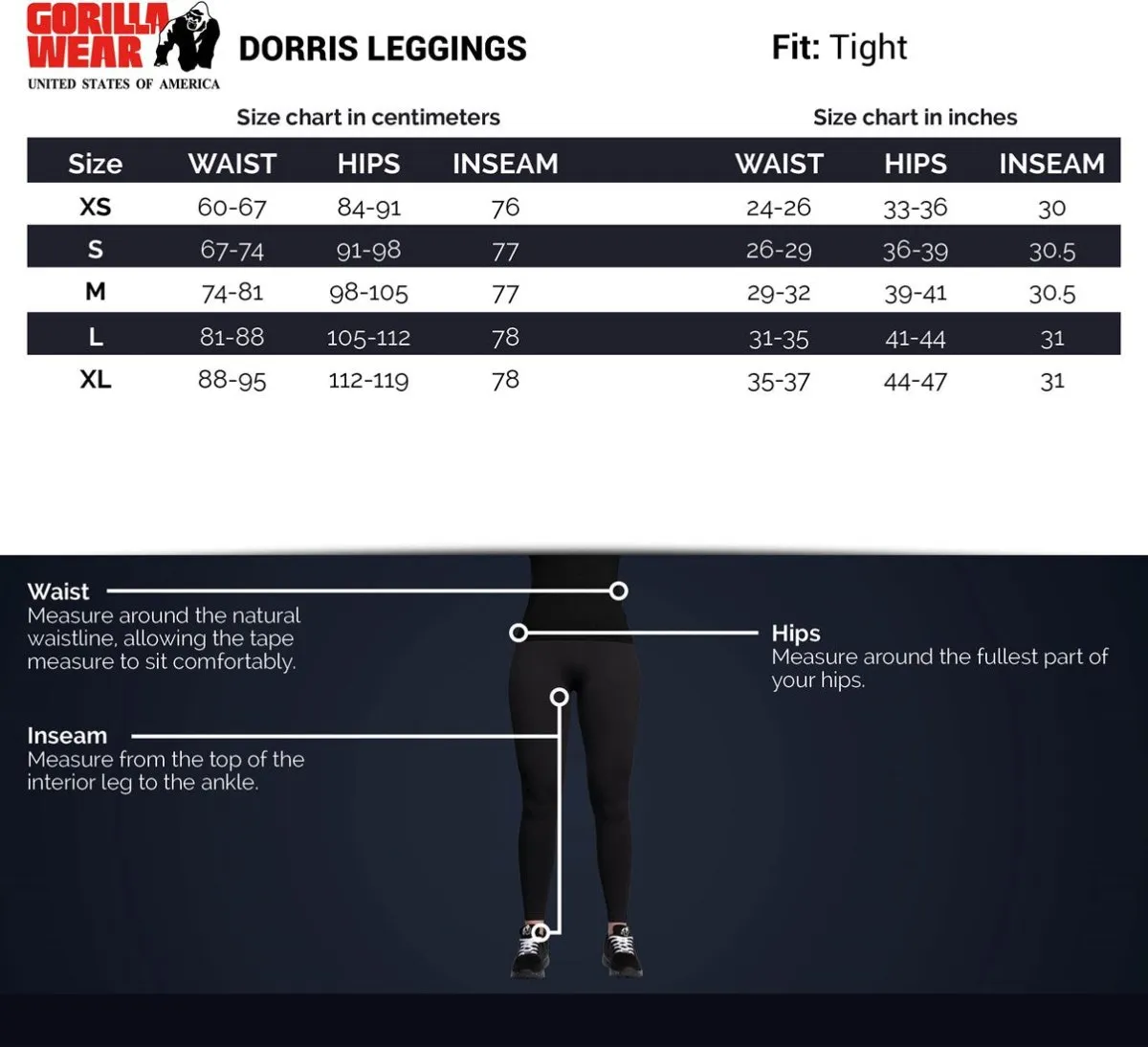 Gorilla Wear Dorris Leggings - Black