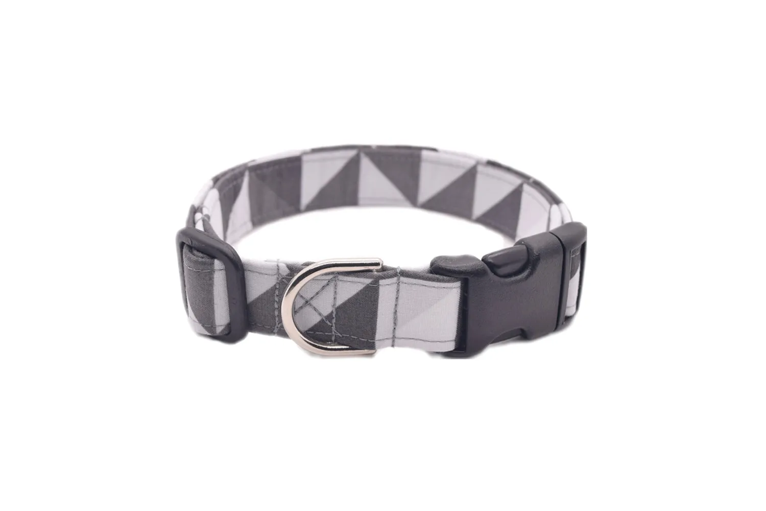 Gray Geometric Dog Collar