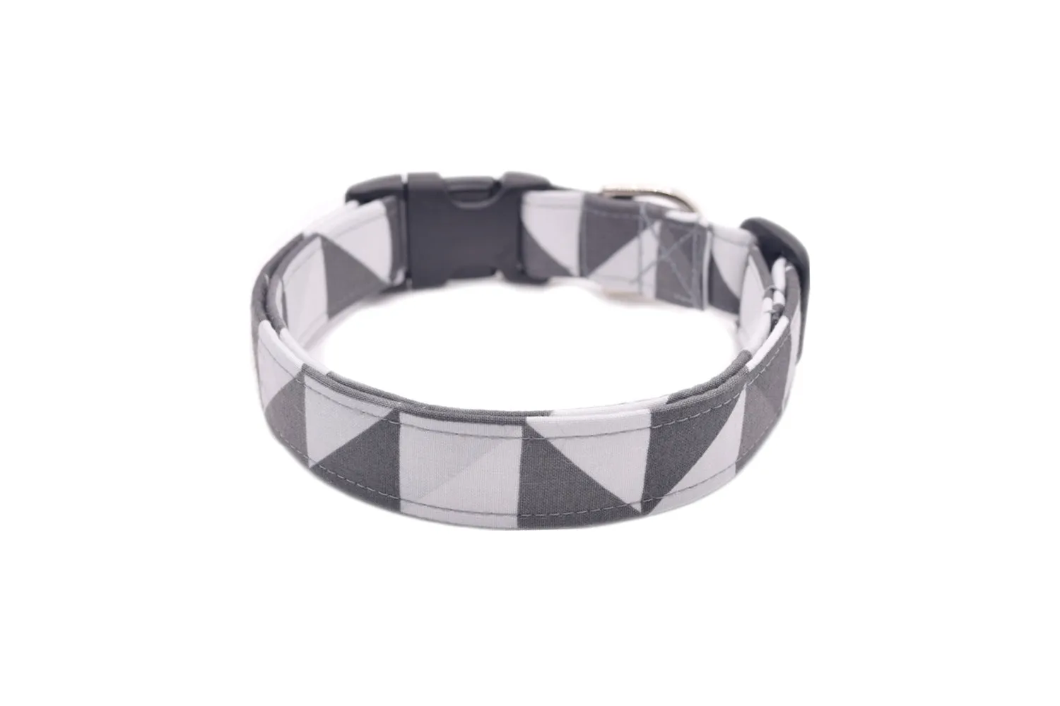 Gray Geometric Dog Collar