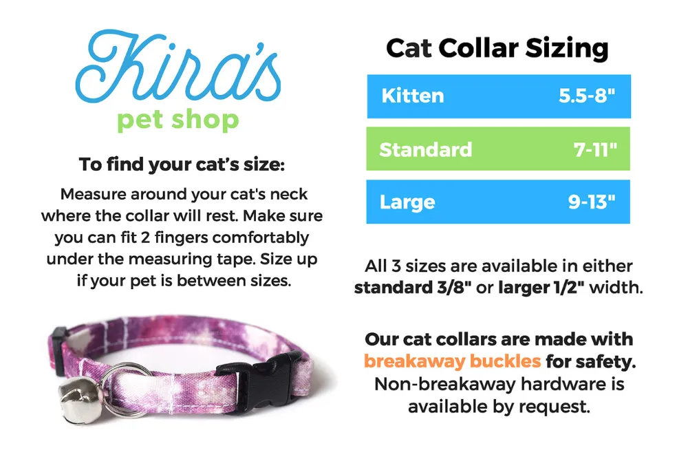Green & Gold Marble Cat Collar