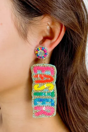 Happy Easter Beaded Earrings