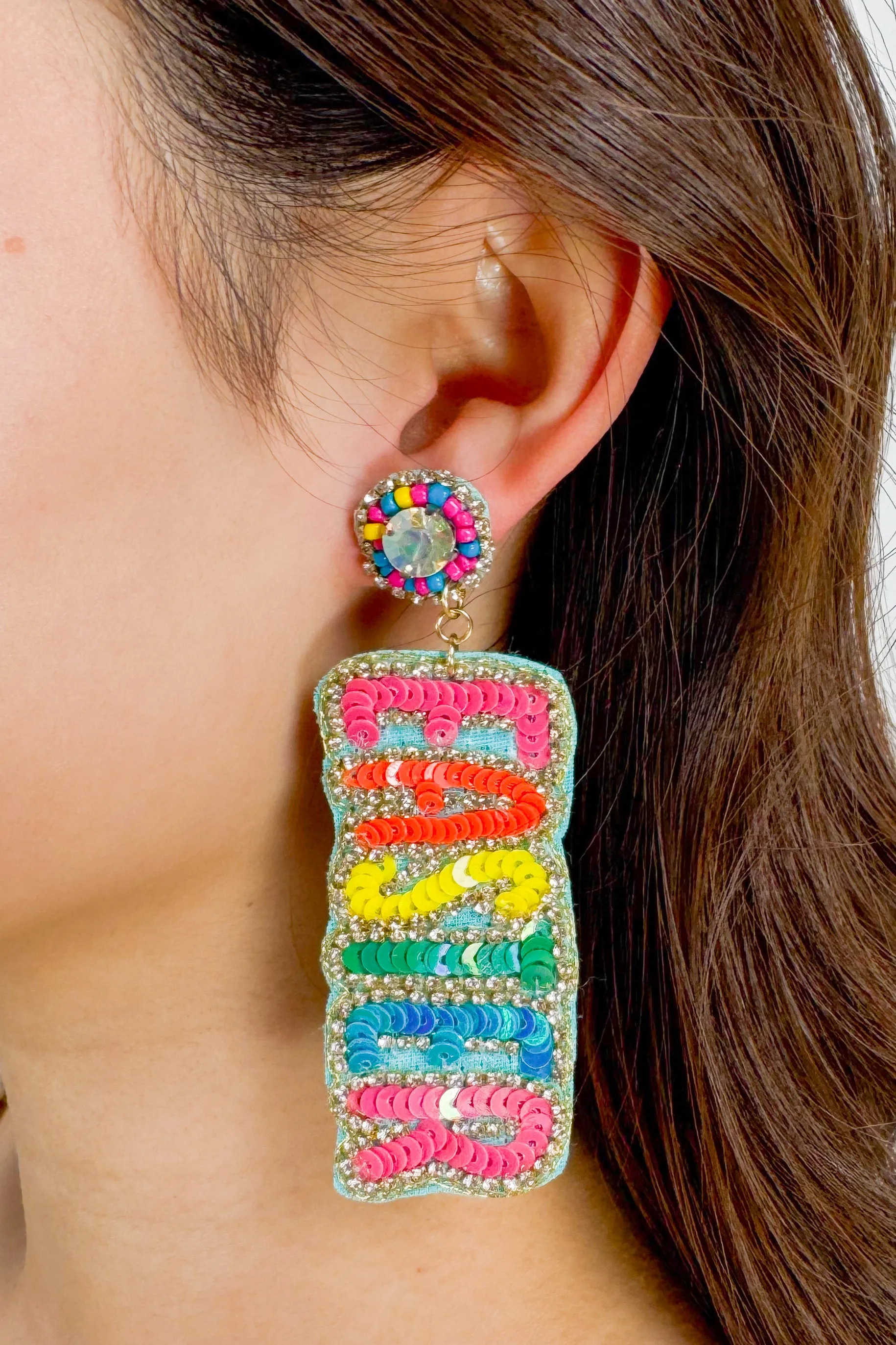 Happy Easter Beaded Earrings