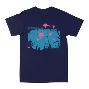 Hey Thanks! "Start/Living" Navy Heather T-Shirt
