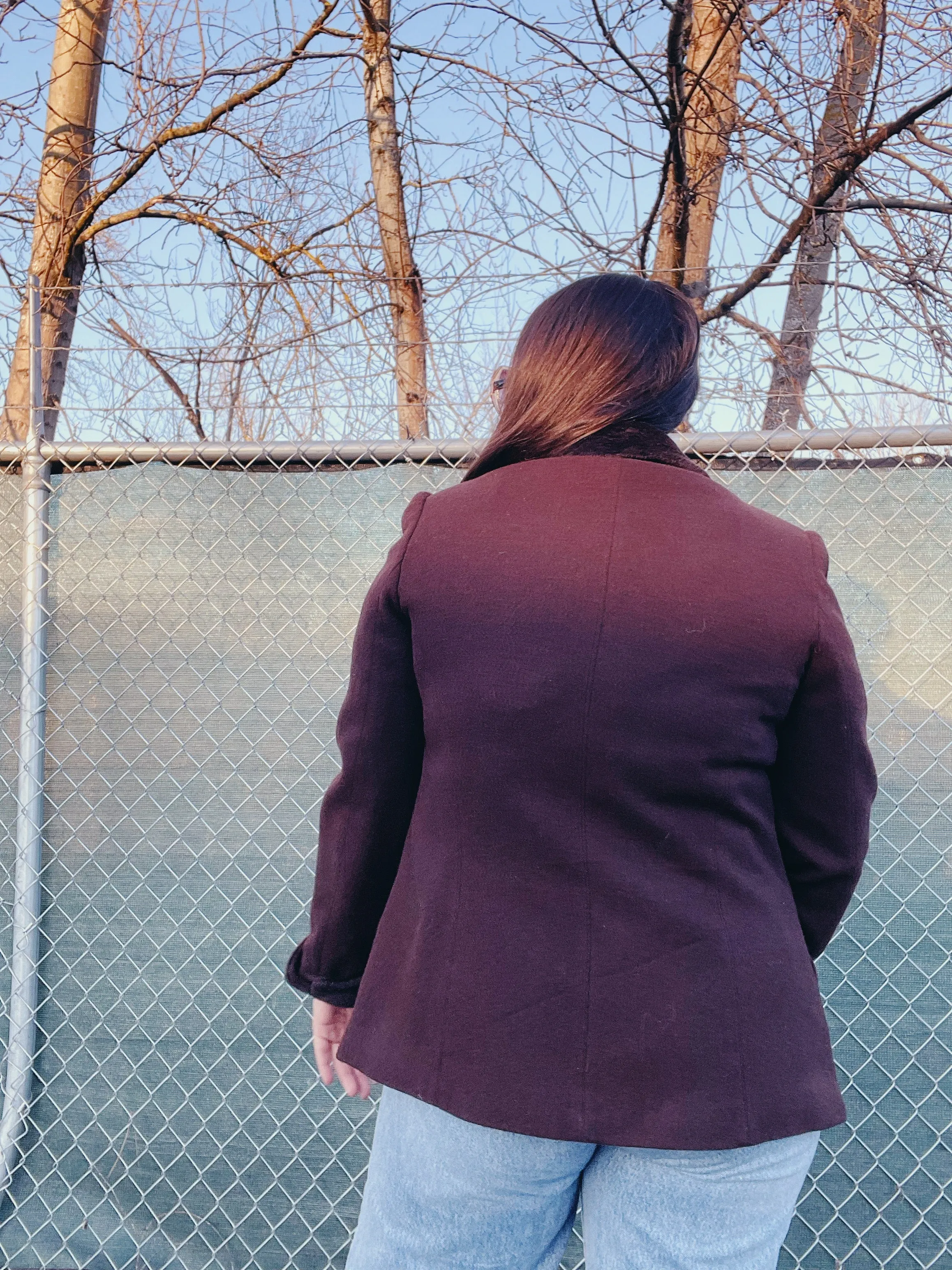 Jacket with Faux Fur Trim
