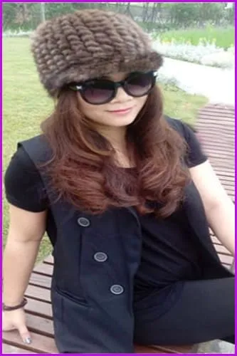 Knitted Mink Fur Baseball Cap