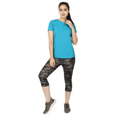 Kronos DRI-FIT Crew Neck Tee | Women's | Indian Blue | KIBI Sports