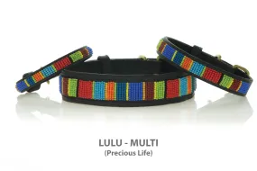 LULU MULTI (Precious Life) Maasai Beaded Collars and Leashes