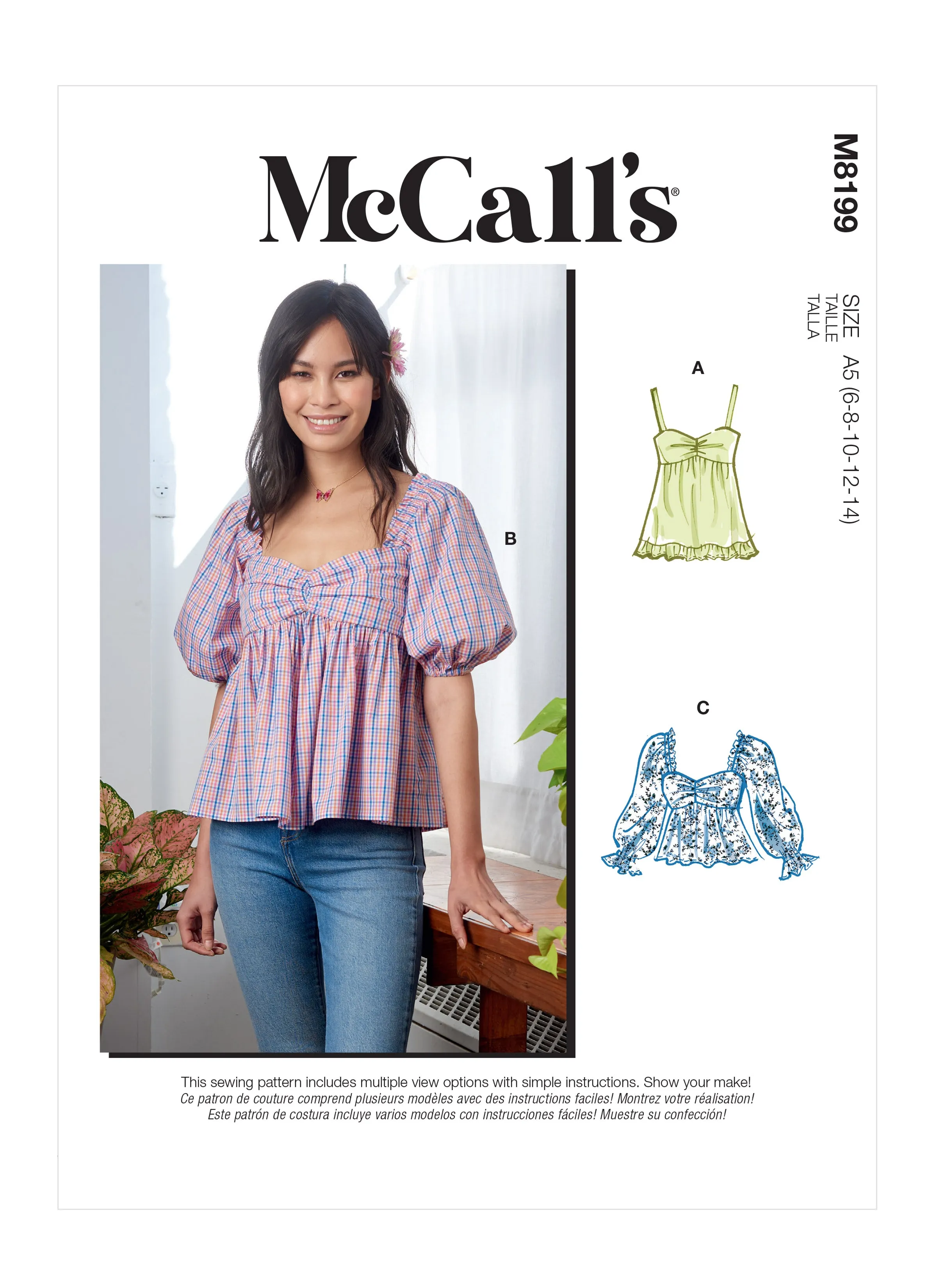 McCall's Pattern M8199 Misses' Tops