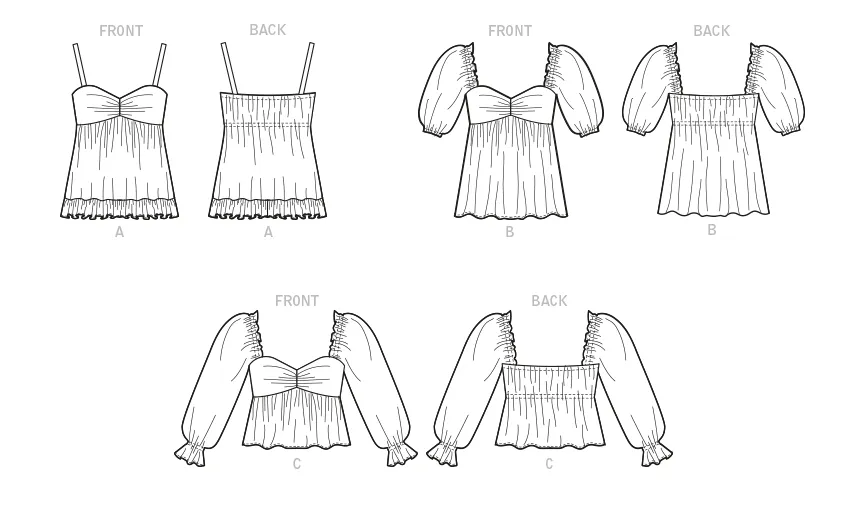 McCall's Pattern M8199 Misses' Tops