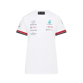 Mercedes Womens T-Shirt, Team, White, 2022