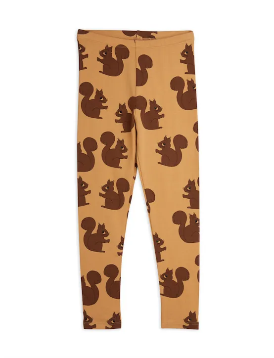 Mini Rodini Squirrel AOP Leggings - Brown