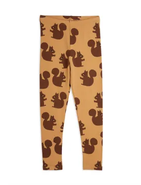Mini Rodini Squirrel AOP Leggings - Brown