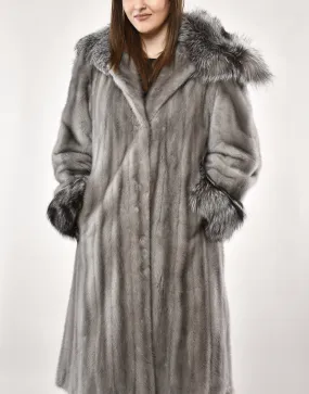 Mink Blue Iris Coat
