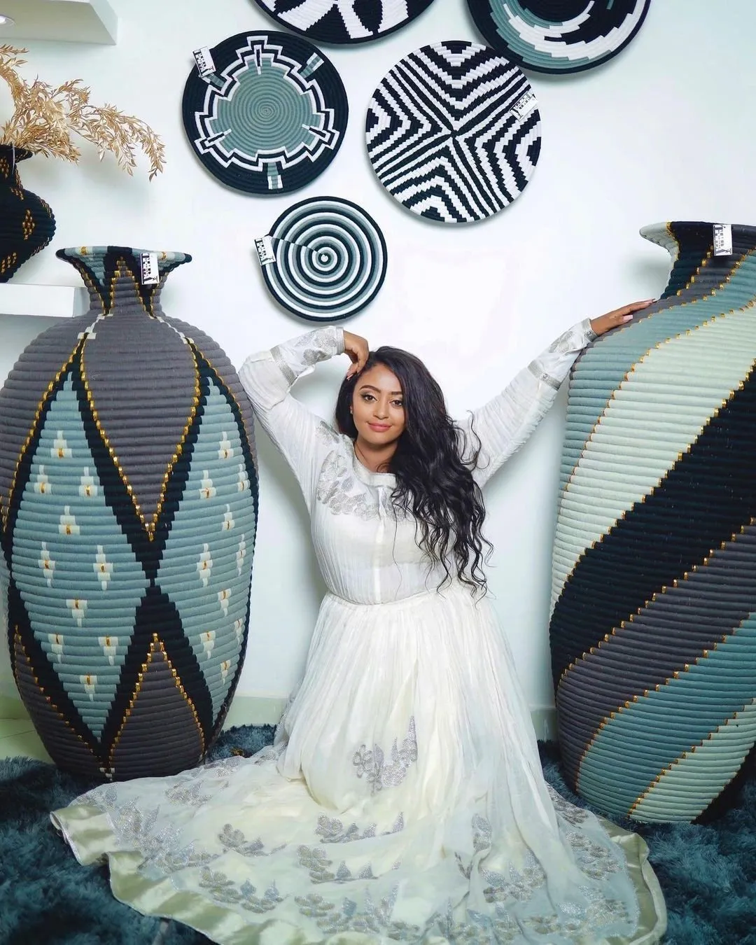 Modern Simple Neutral Color Habesha Dress Habesha Kemis Habesha Libs es0071
