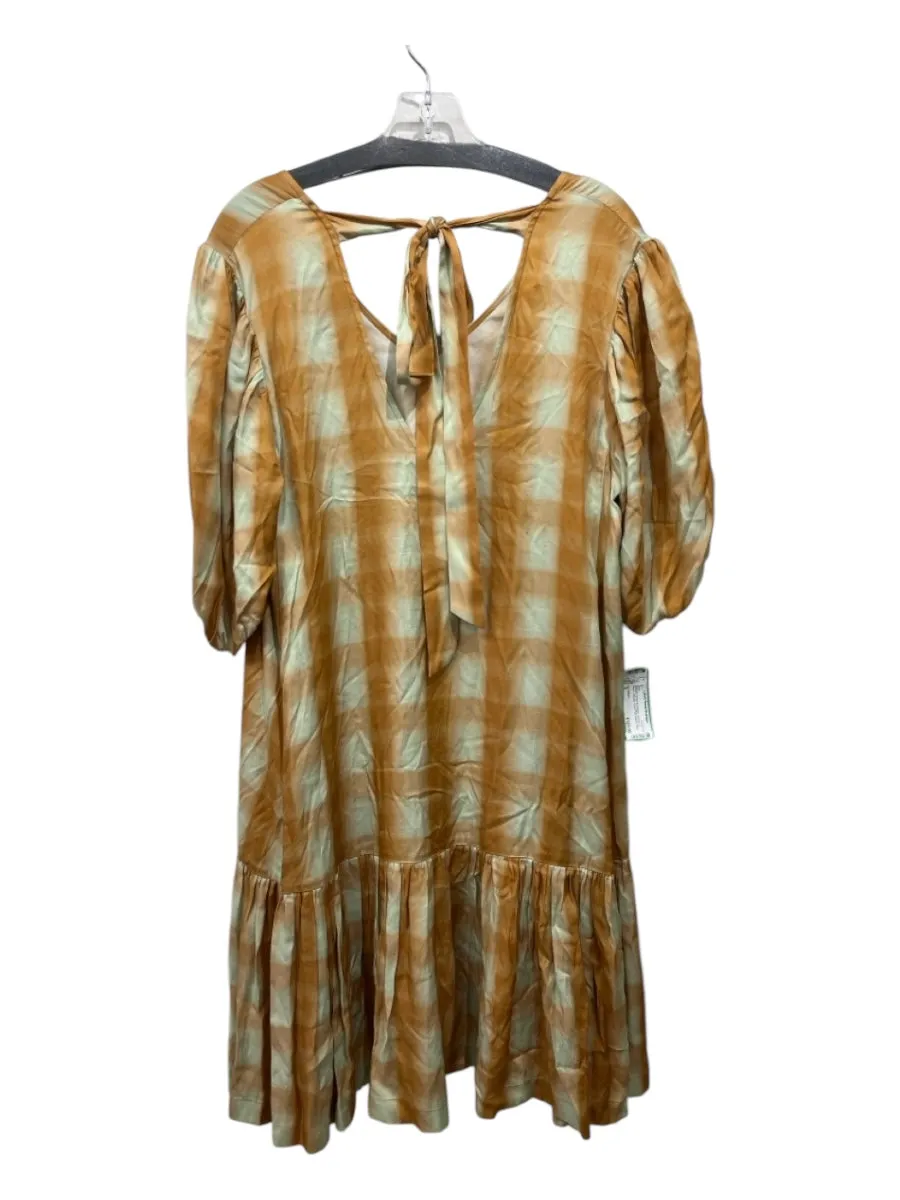 No. 6 Store Size S Seafoam Green & Orange Viscose & Rayon Viscose Mini Dress