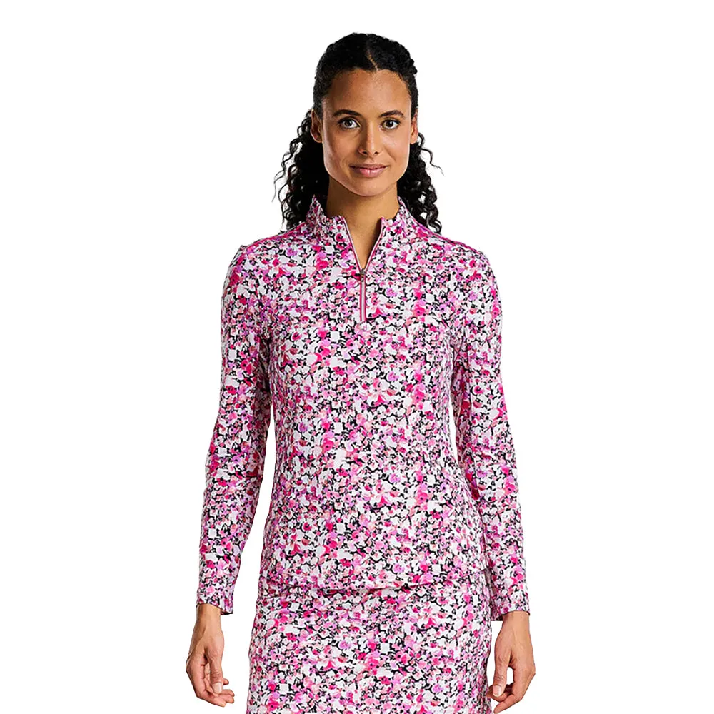 NVO Laryssa Mock Womens Long Sleeve Golf Pullover