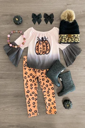 Ombre Cheetah Pumpkin Legging Set