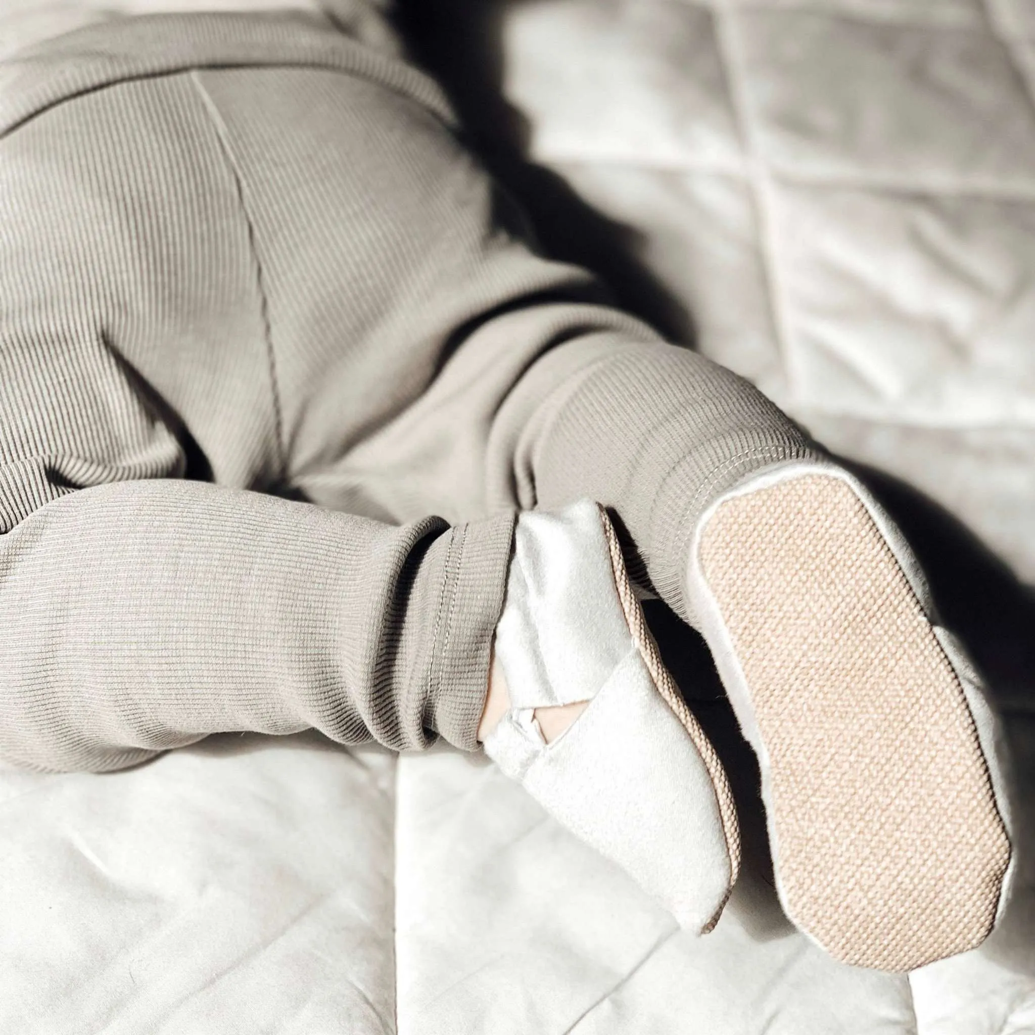 Organic Rib Leggings - Grey