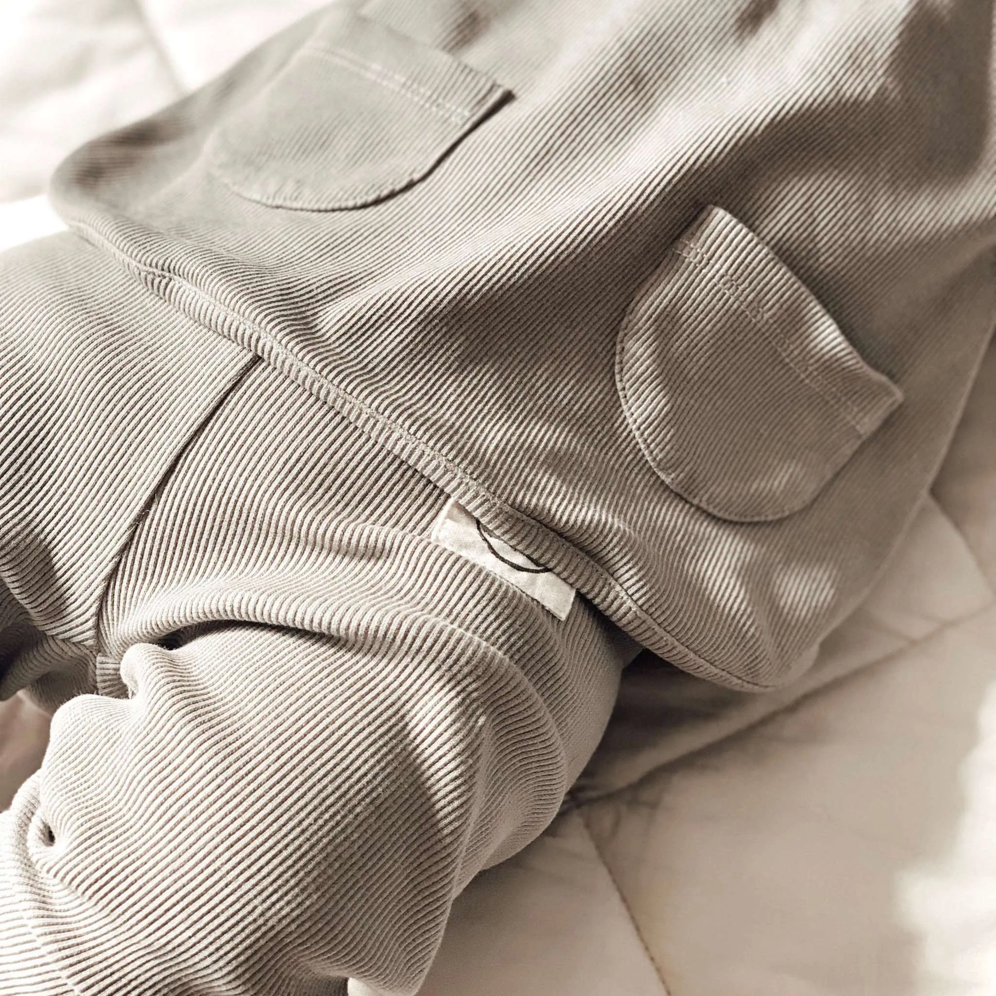 Organic Rib Leggings - Grey