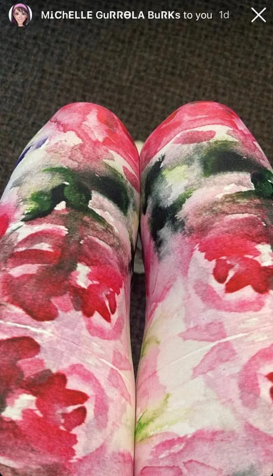 Pink Rose Women's Yoga Leggings, Floral Print Best Long Gym Tights-Made in USA/EU/MX