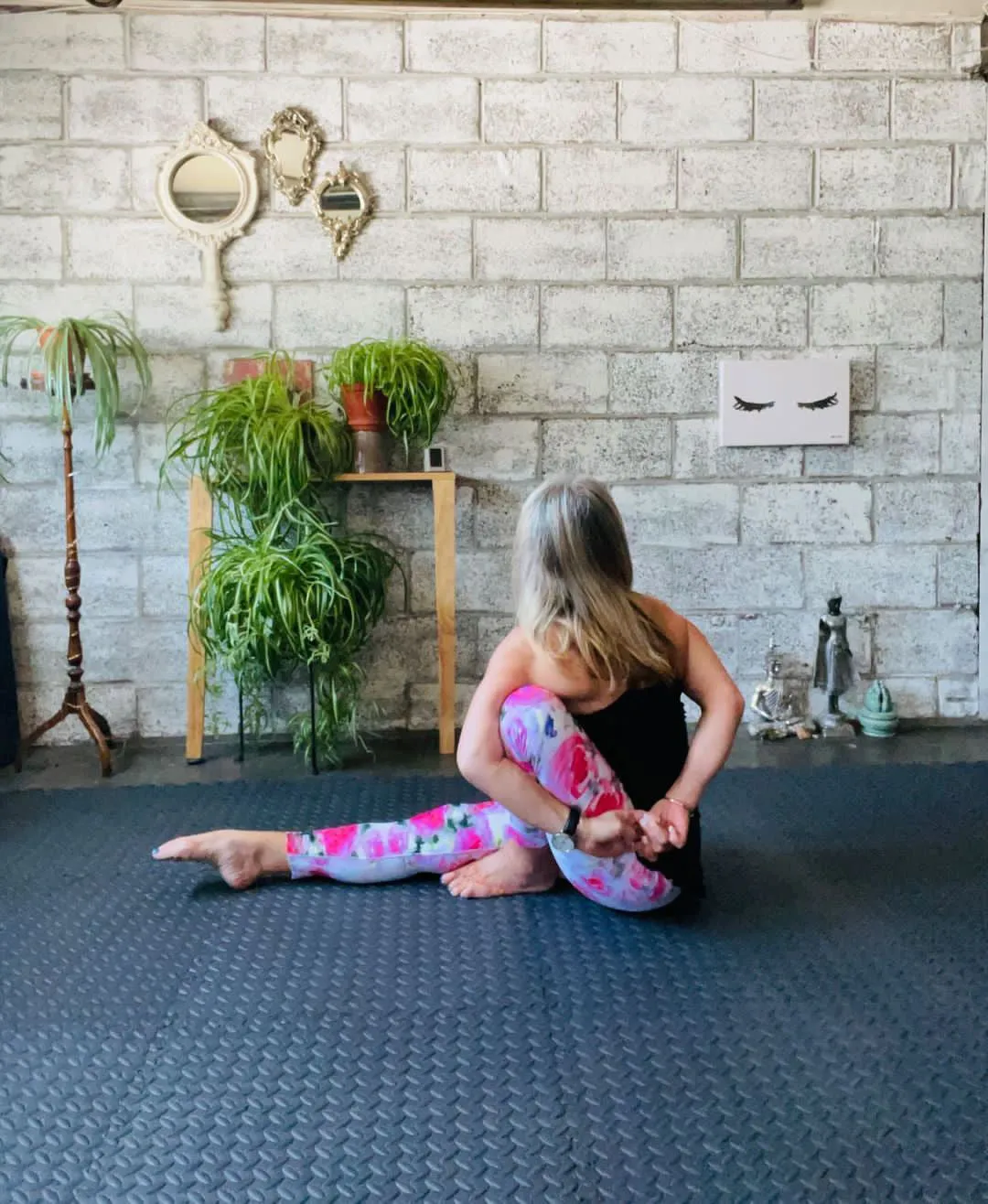 Pink Rose Women's Yoga Leggings, Floral Print Best Long Gym Tights-Made in USA/EU/MX