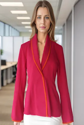 Pink Wrap Blazer Top