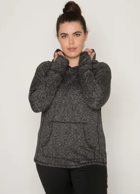 Plus Long Sleeve Space Dye Hoodie