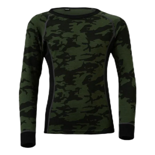 Print Merino Set Green