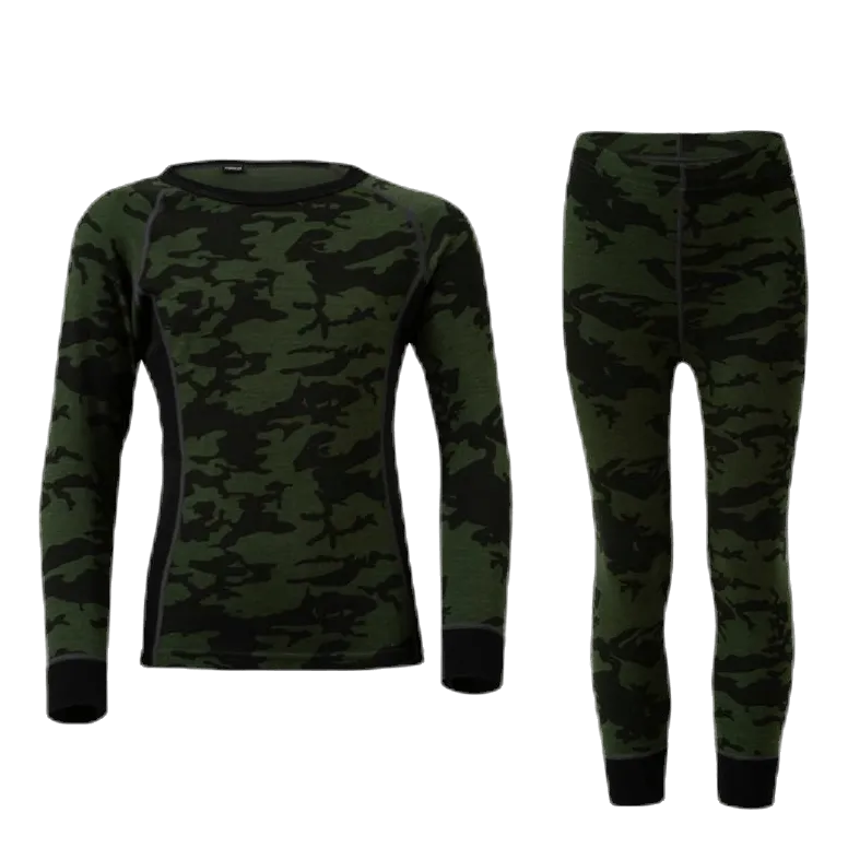 Print Merino Set Green