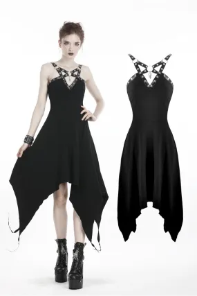 Punk metal V chest dress DW315