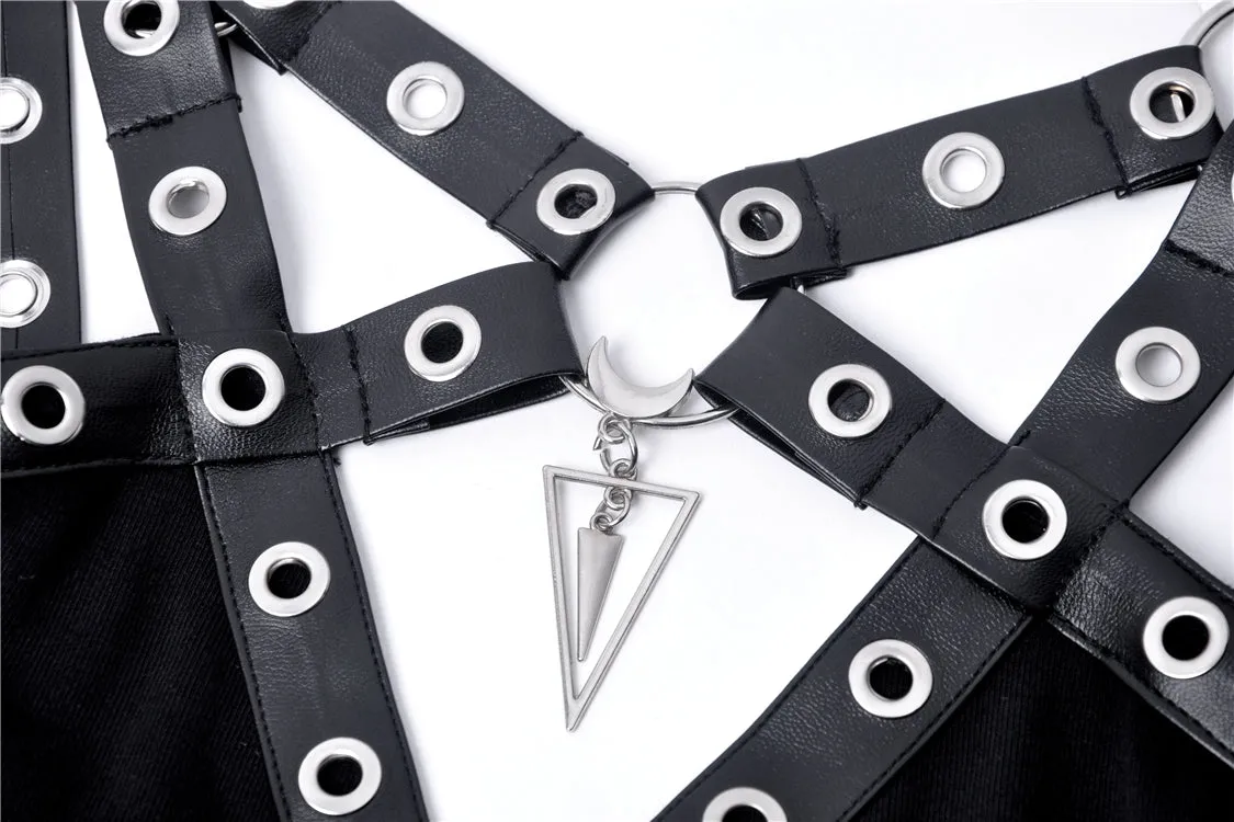 Punk metal V chest dress DW315