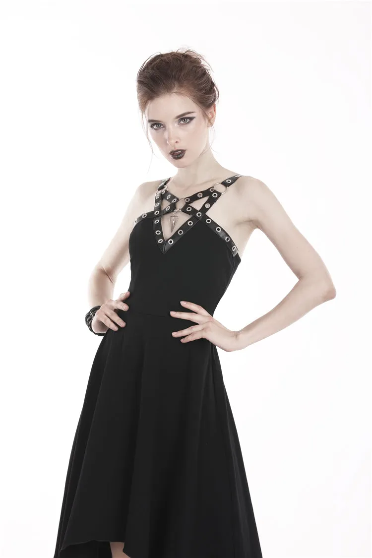 Punk metal V chest dress DW315