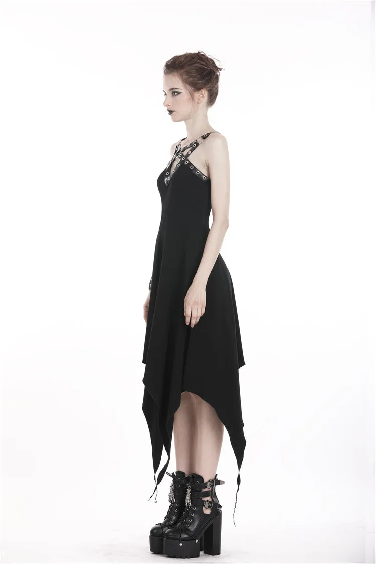Punk metal V chest dress DW315