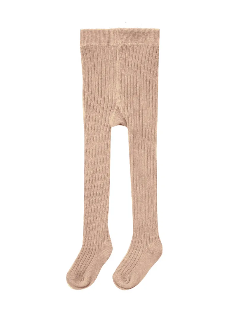 Quincy Mae Organic Cotton Ribbed Tights
