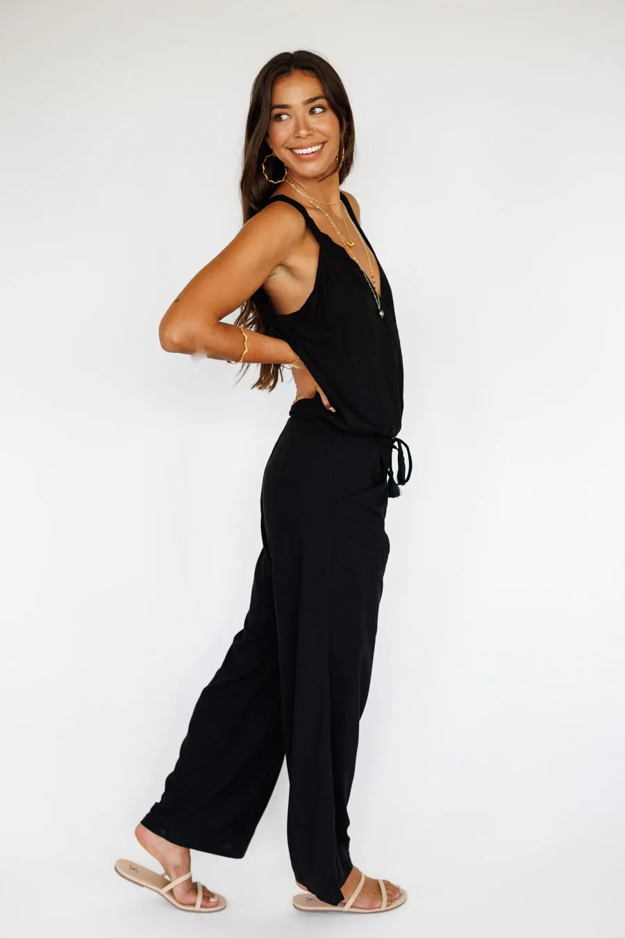 Reeve Jumpsuit / Solid Black