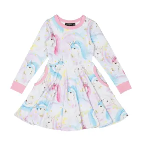 ROCK YOUR KID | FANTASIA LONG SLEEVE WAISTED DRESS