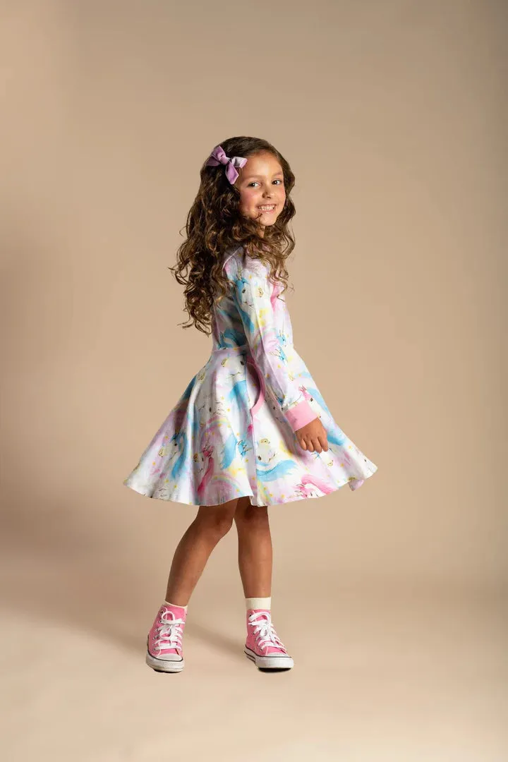 ROCK YOUR KID | FANTASIA LONG SLEEVE WAISTED DRESS