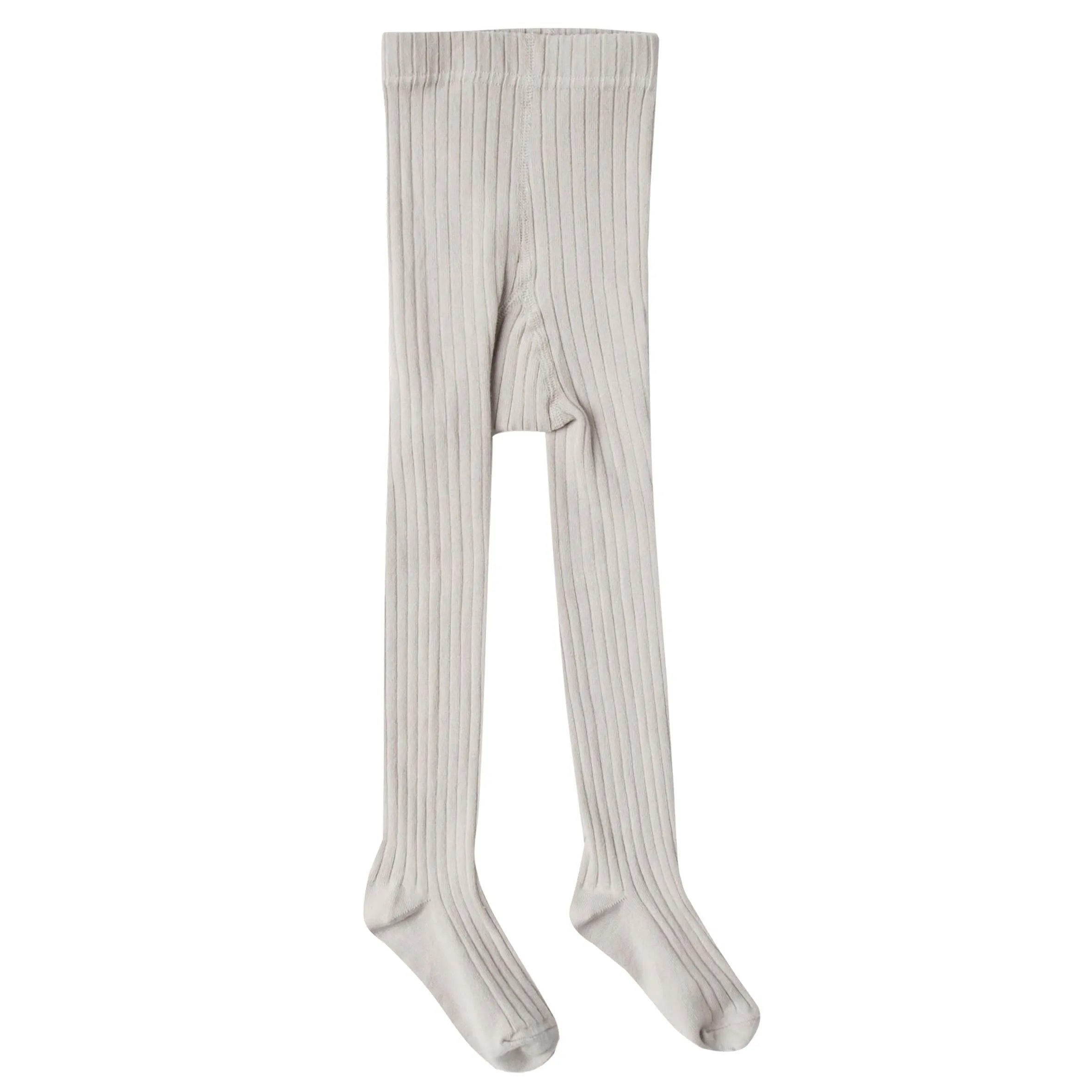 Rylee and Cru Grey Solid Ribbed Girls Tights