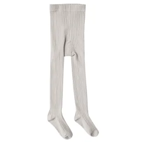 Rylee and Cru Grey Solid Ribbed Girls Tights