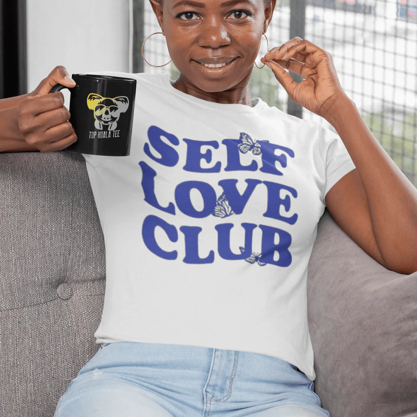 Seasonal T-shirt Self Love Club Short Sleeve 100% Cotton Unisex Crew Neck Top