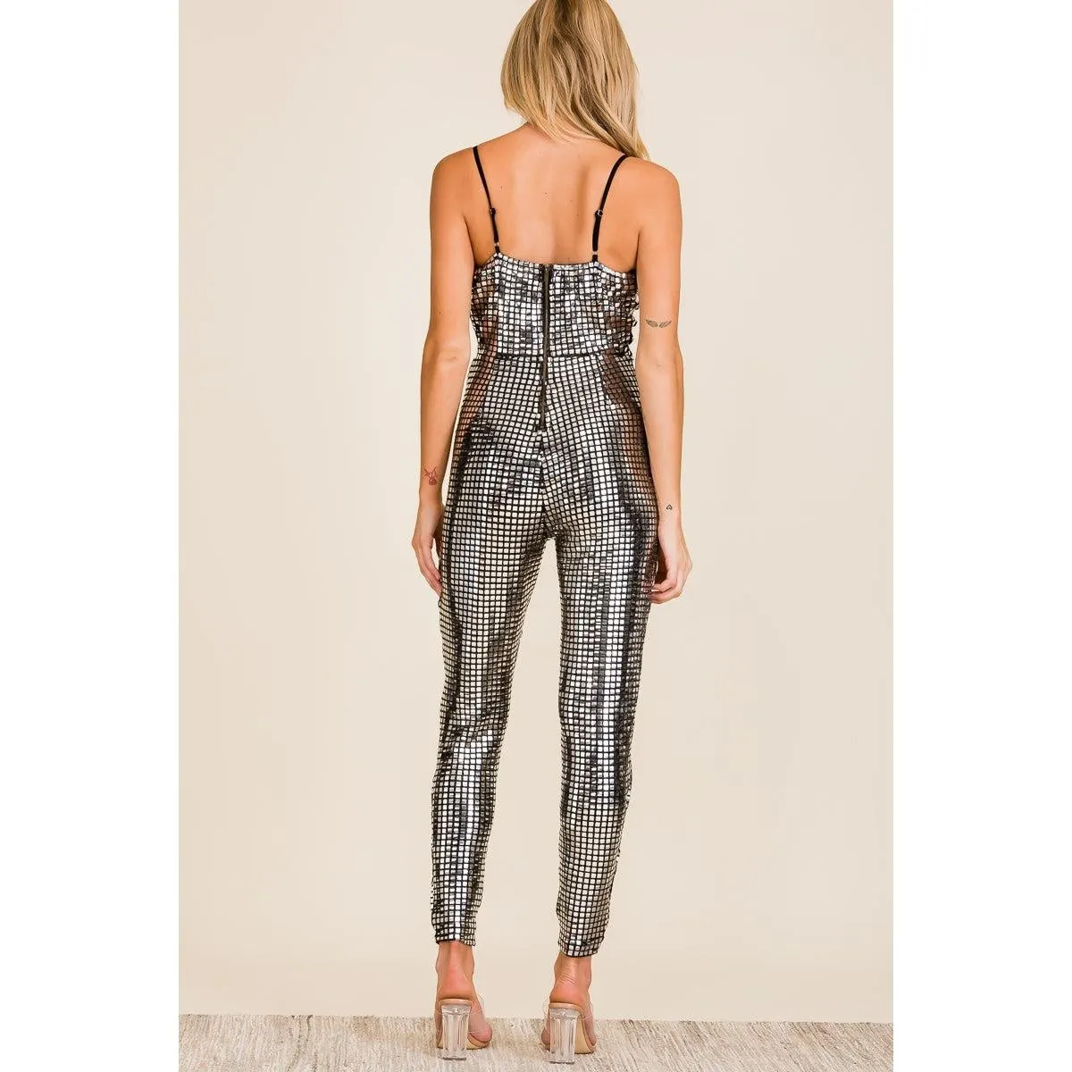 Silver Paillete Jumpsuit
