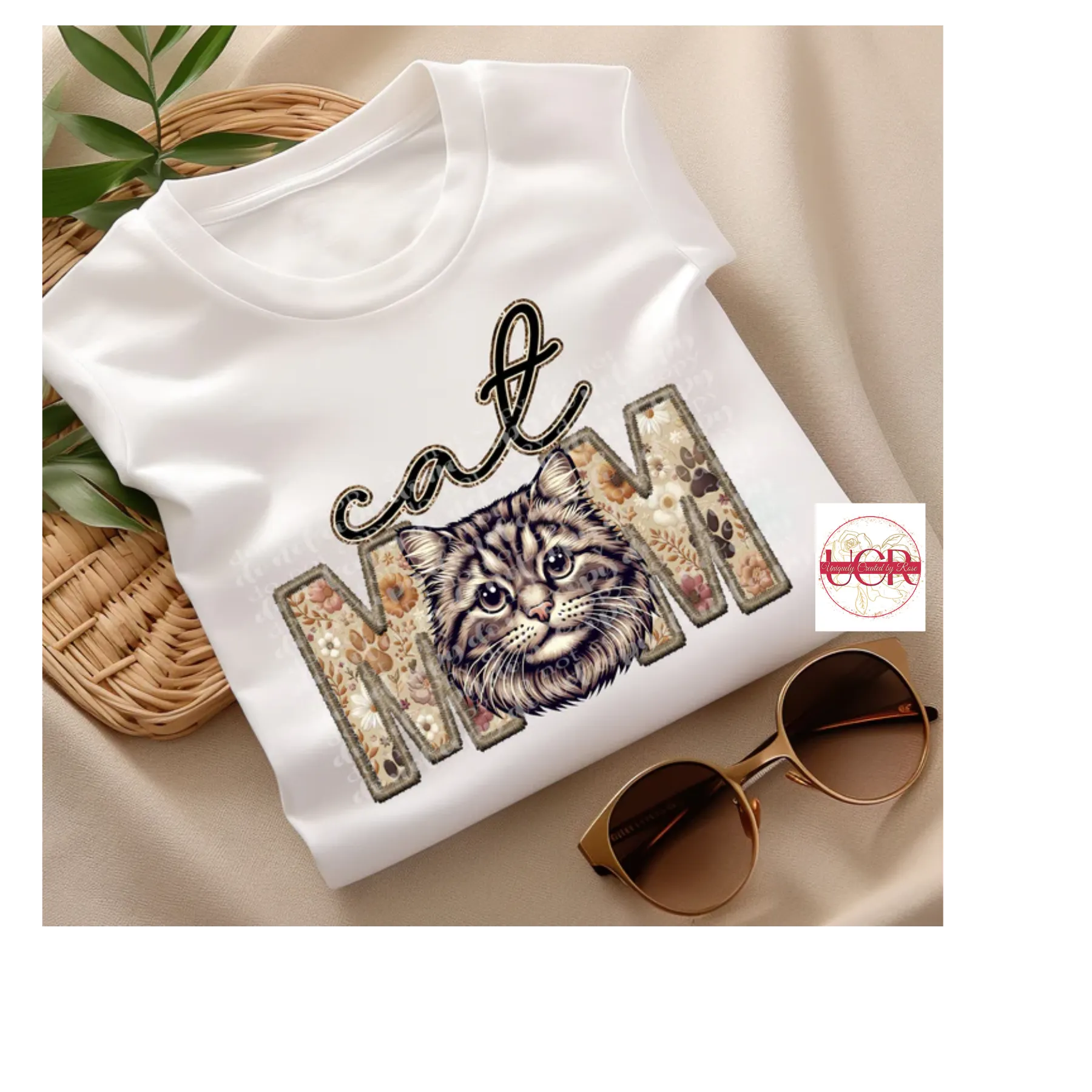 Tabby Cat Mom Tee