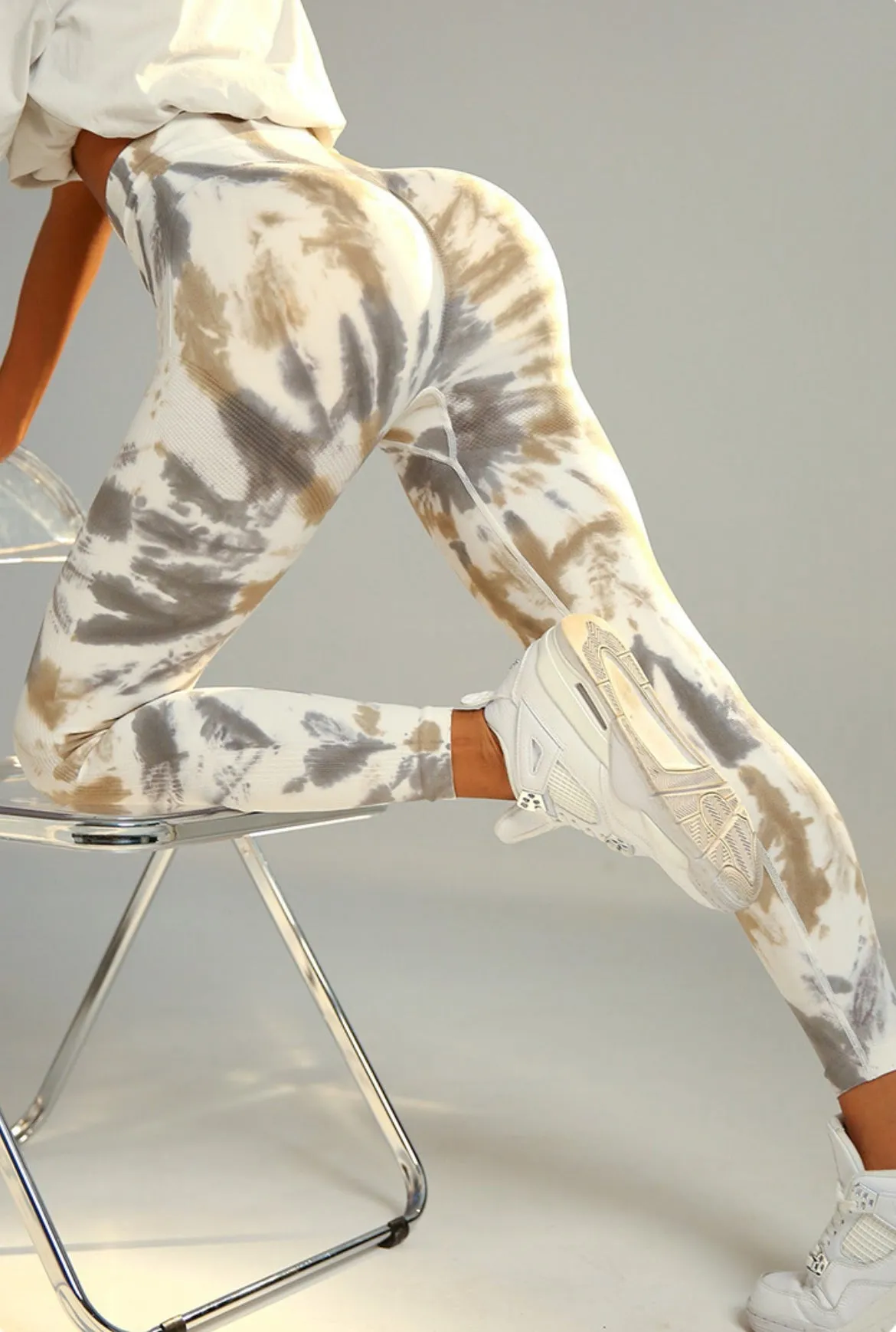 Tie Dye Wideband Waist Sports Leggings