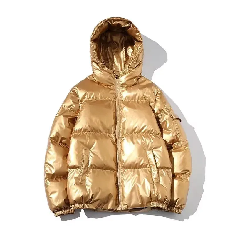 Winter Waterproof Hooded Thick Golden Coat