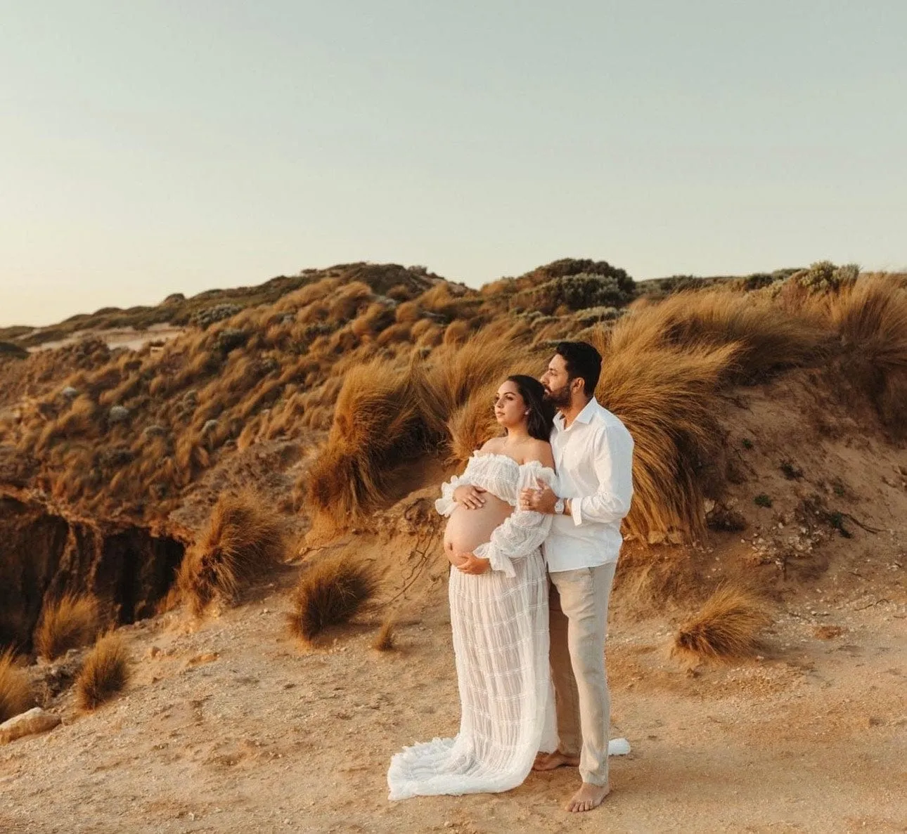Wonderful Moments Two Piece Photoshoot Set - White - Maternity Photoshoot Dress