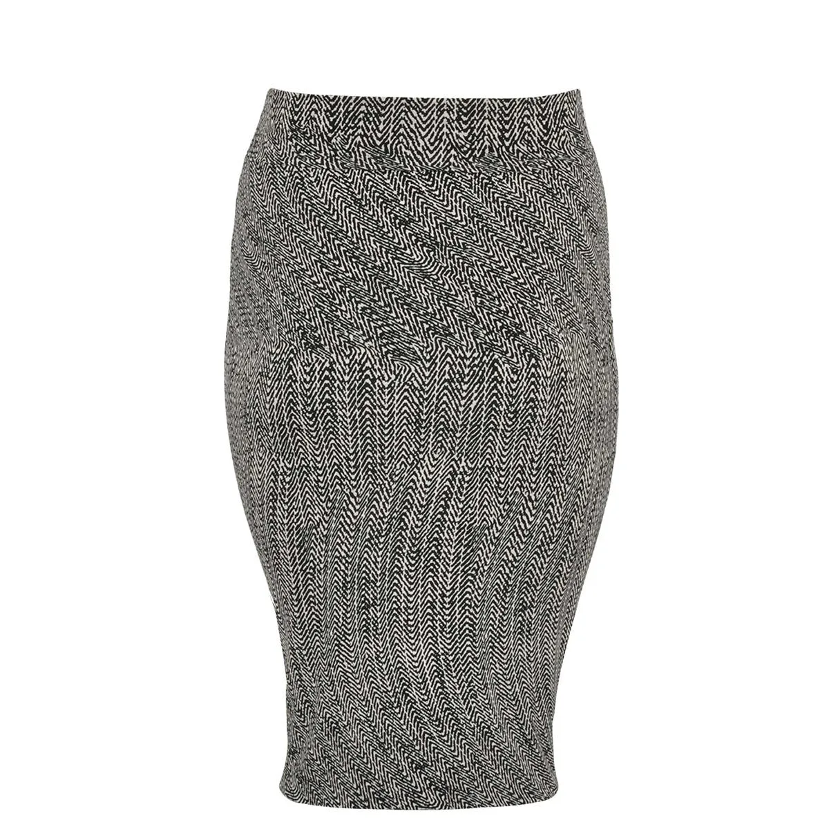 Yoek Skirt Drape Layer Herringbone